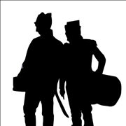Silhouette of Two Drummers